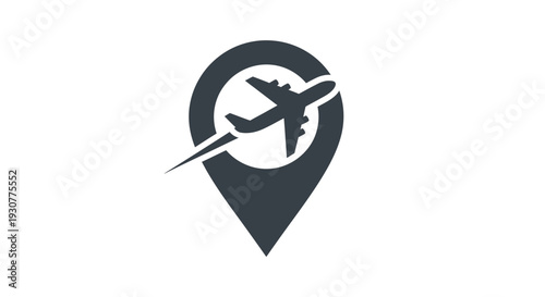 Air travel destination marker icon illustration perfect for travel-related projects
