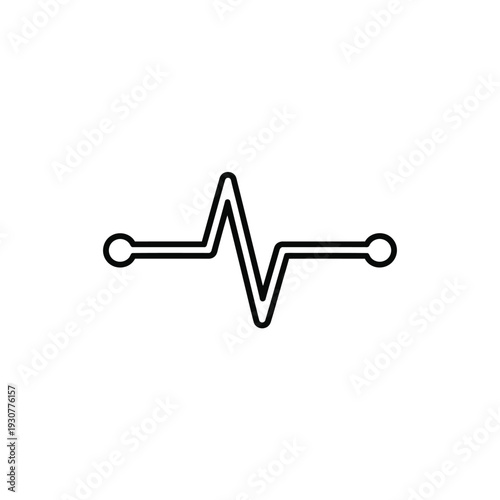 Electrocardiogram heart rhythm line graphic, symbol of health and medical science, a representation of life's vital signs and heartbeat activity
