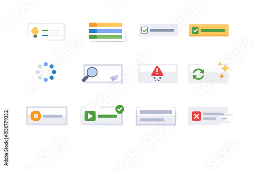 Simple vector image entry icon card item generation suggestion empty highlighted suggestions