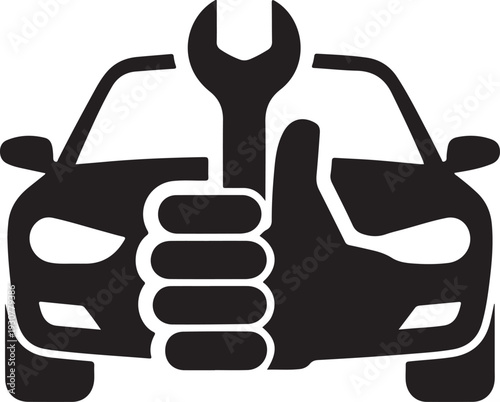 Car service icon. Transportation repair, support, service logo