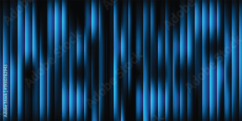 Abstract neon cyan vertical light beams with soft blur glow on dark backdrop, glossy gradient effect, tech-inspired abstract background. Abstract