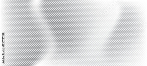 Transparent corrugated plastic ribbed glass background with abstract line patterns. 3D gradient light effects for retail windows or architectural panels. Vintage chrome reflections or polycarbonate.