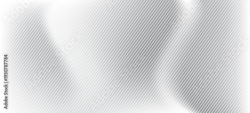 Transparent corrugated plastic ribbed glass background with abstract line patterns. 3D gradient light effects for retail windows or architectural panels. Vintage chrome reflections or polycarbonate.