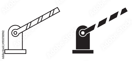Simple line drawings of mechanical arms in different styles.