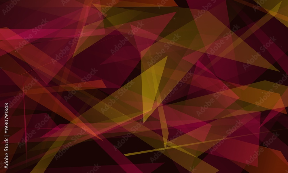 Obraz premium Vibrant abstract geometric pattern with overlapping translucent shapes in warm colors.