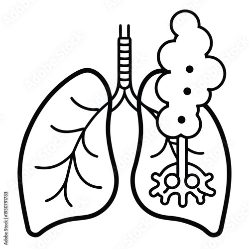 smoking-and-lung-damage-vector-isolated-on-white-b.eps