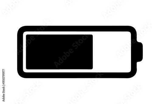 lack battery silhouette icon, battery charge levels from empty to full silhouette vector