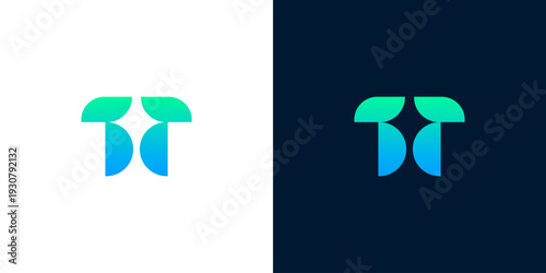 Abstract logo design with gradients and geometric shapes, perfect for technology and business branding