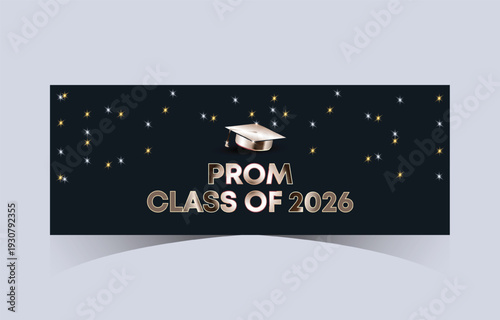 Prom Class of 2026 Starry Graduation Banner