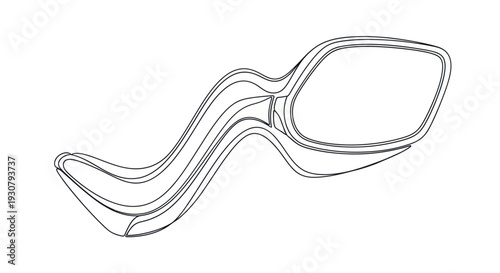 Pair of Swimming Goggles Isolated White.