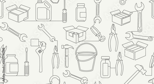 Various Tools and Equipment for Work.