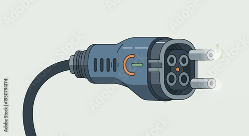 Electric Car Charging Plug Connector.