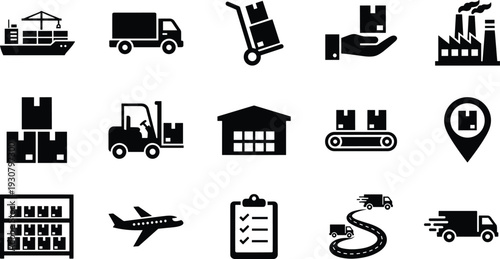 Large Collection Of Professional Delivery Staff Illustrations Featuring Logistics Workers Carrying Shipping Boxes Using Hand Trucks And Writing On Clipboards For Distribution