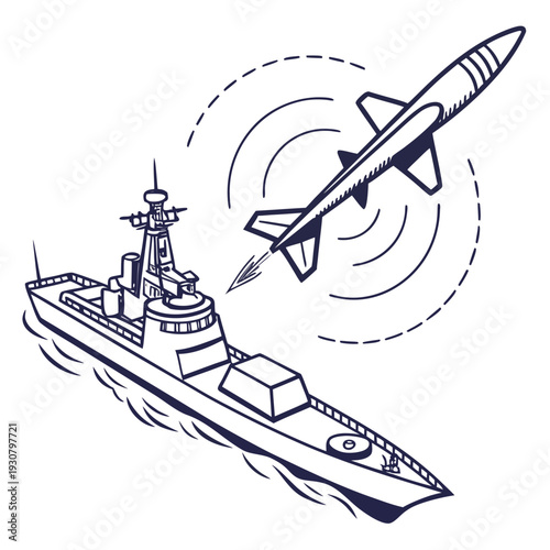 Navy warship launching missile military 1