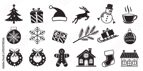 A collection of diverse icons representing various activities and objects