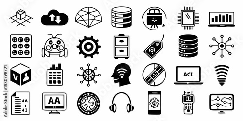 Assorted icons representing various objects, activities, and concepts.