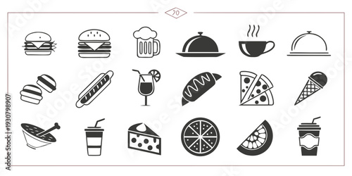 A diverse collection of various food items and utensils