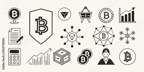 A collection of diverse icons representing various aspects of life and technology.