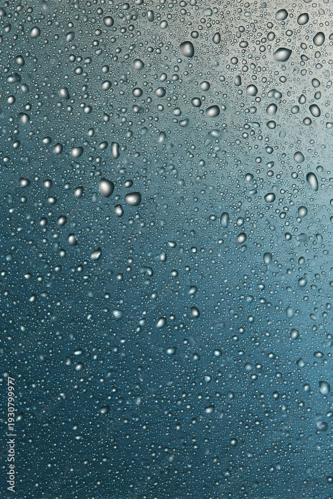 Fototapeta premium Calm rain with soft steel highlight background