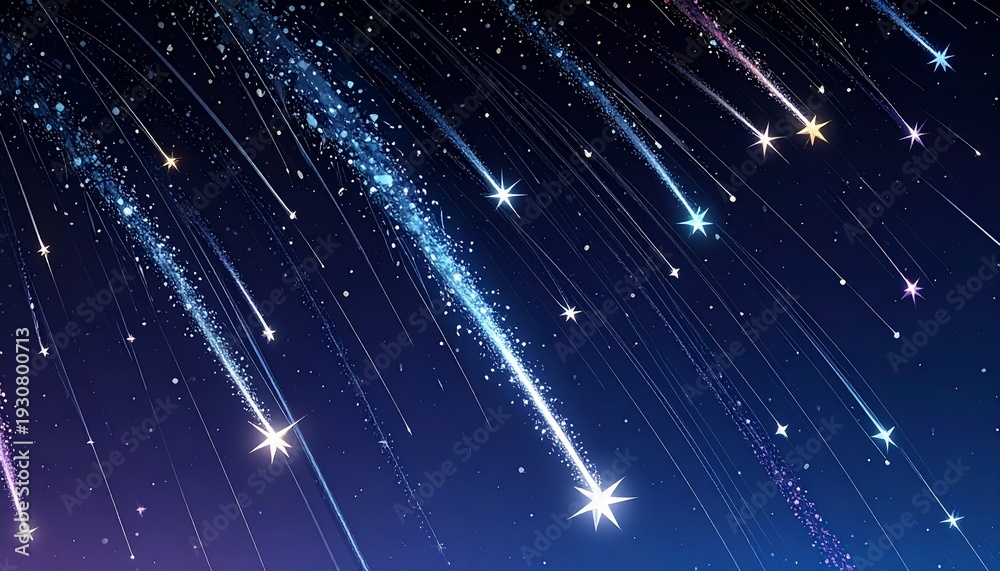 Obraz premium Festive fireworks streak across the midnight sky…