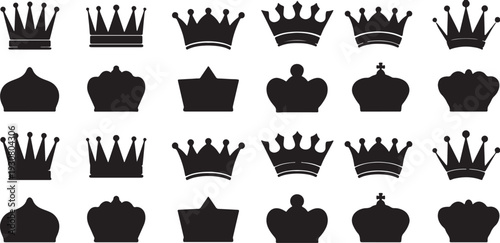 crown, royalty, king, queen, monarchy, symbol, icon, silhouette, regal, crest, royal, headwear, treasure, power, authority, luxury, design, graphic, isolated, emblem, heraldry, medieval, vintage, orna