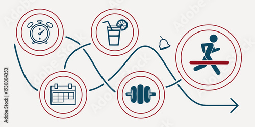 Visual representation of a structured daily routine and its benefits