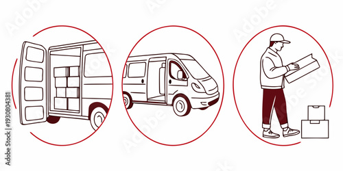 Delivery process from loading to unloading and customer receipt