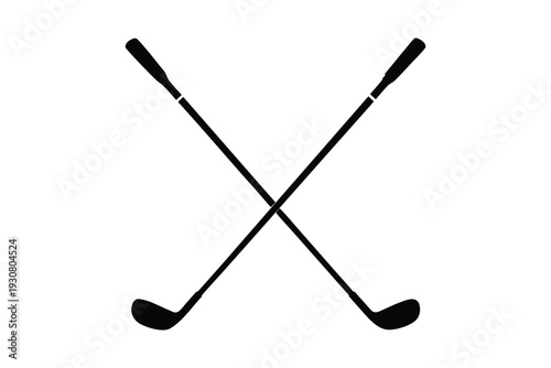 golf club vector icon. golf stick. crossed wedge golf club icon