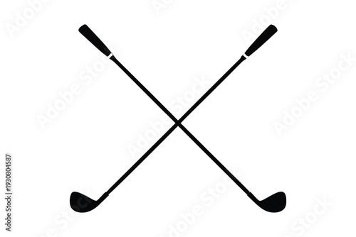 golf club vector icon. golf stick. crossed wedge golf club icon