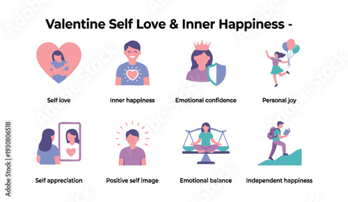 People celebrating self love and inner happiness on Valentine's Day