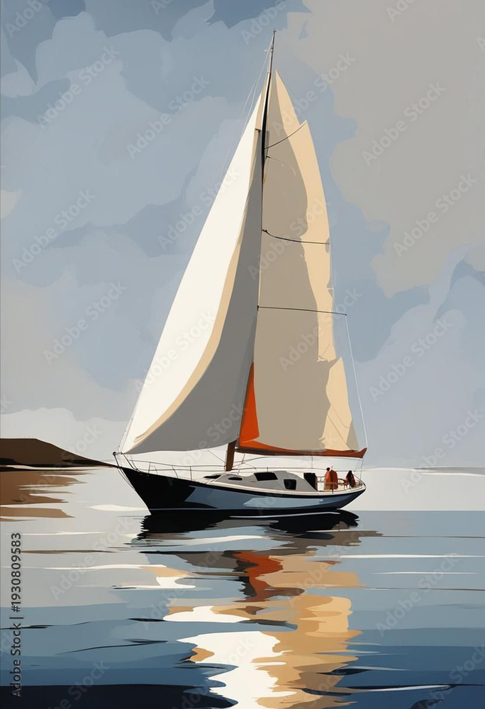 Fototapeta premium Yacht painting