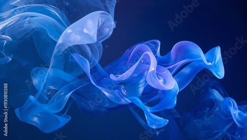 Fluid Shapes and Colors Blend in Abstract Design on Dark Background With Smooth Transitions