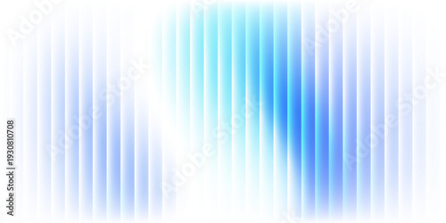 Vector vertical blue light bar pattern background with glowing cyan center, creating  vector pulse motion art