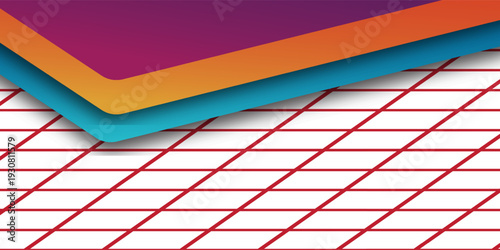 set banner background template with modern shape free vector art