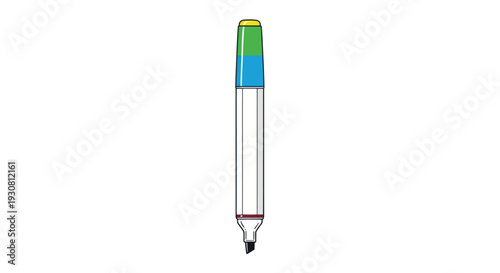 Colorful Pen with Clear Body and Tip.