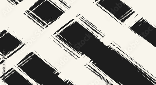 Black Rectangular Shapes with White Borders.