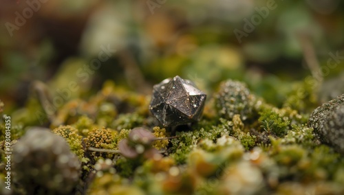 Small Crystal on Mossy Ground in a Forest During Daytime Under Natural Light