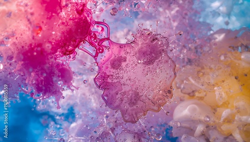 Colorful Jellyfish Drifting in Water With Bubbles and Light in an Underwater ...