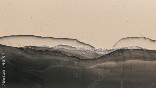 Surface Layers of Paint Show Distinct Colors and Textures Near a Wall in a Br...