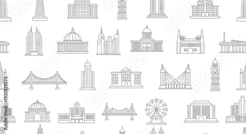 Collection of Famous Landmarks and Buildings.