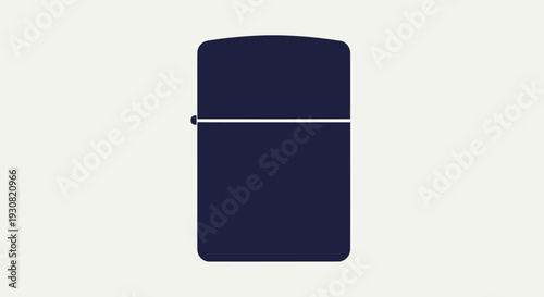 Navy Blue Lighter with Hinge and Wheel.