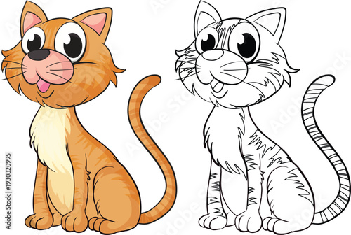 cat on white background