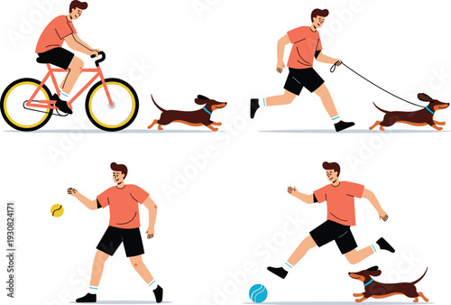 Person Dog Activities Healthy Lifestyle Collection