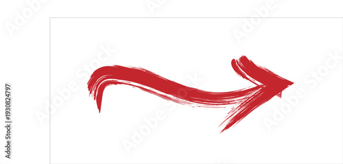 A red arrow pointing to the right on a white background