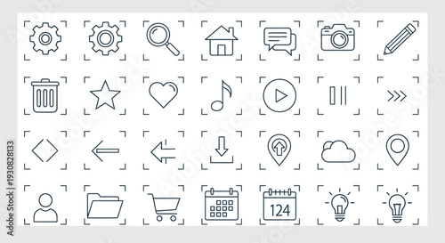 Collection of various web interface icons.