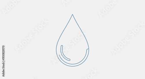 Water Drop Icon Simple Design.