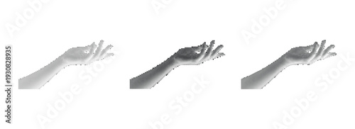 Hand giving middle finger gesture in various gradients