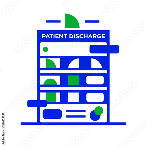 Patient discharge medical records icon