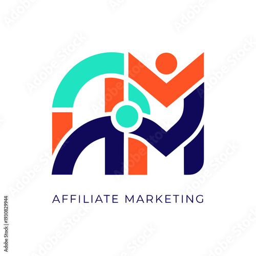 Affiliate marketing logo with colorful design