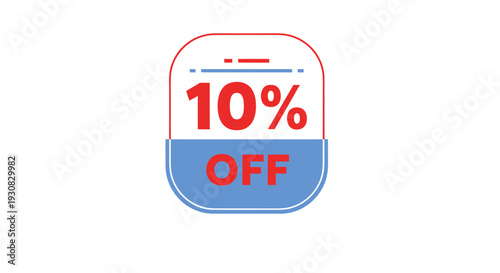 10% Off Discount Sale Tag Vector Icon